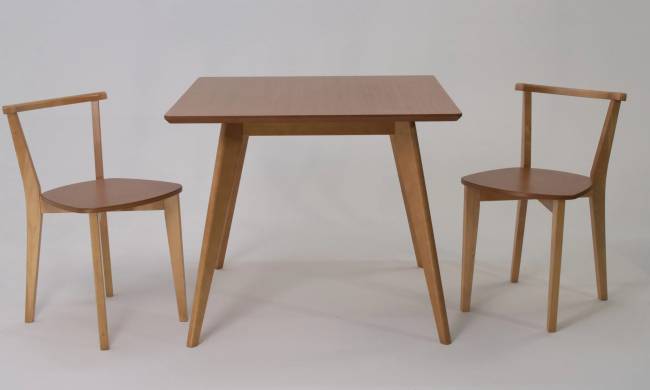 Стол Сканди М 100 натур со стульями Франк натур Стол Сканди М 100 натур со стульями Франк натур
