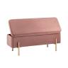Банкетка Болейн с ящиком велюр розовый