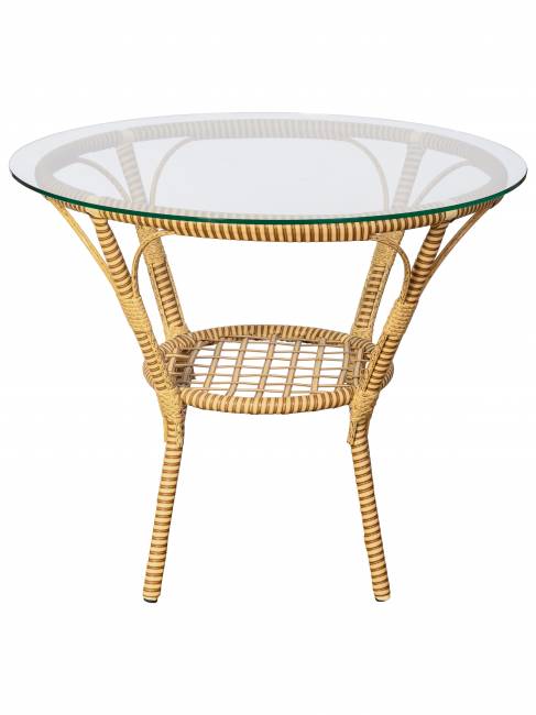 Стол Bali (Бали) из искусственного ротанга, слоновая кость