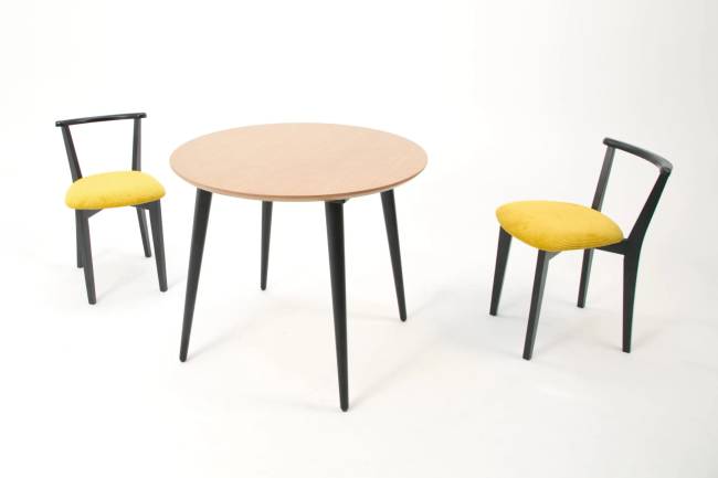 Стол Монте К 100 чёрное дерево/натур