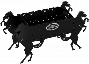 Мангал разборный "Кони", сталь AISI304, 3мм 