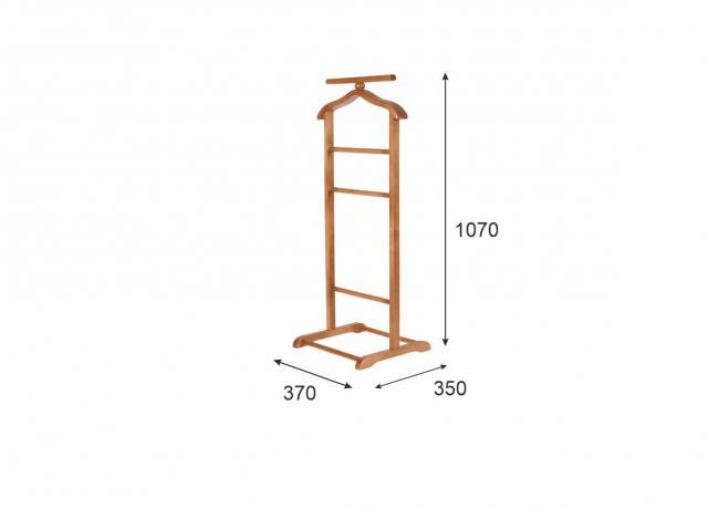 Вешалка костюмная В 6Н средне-коричневый