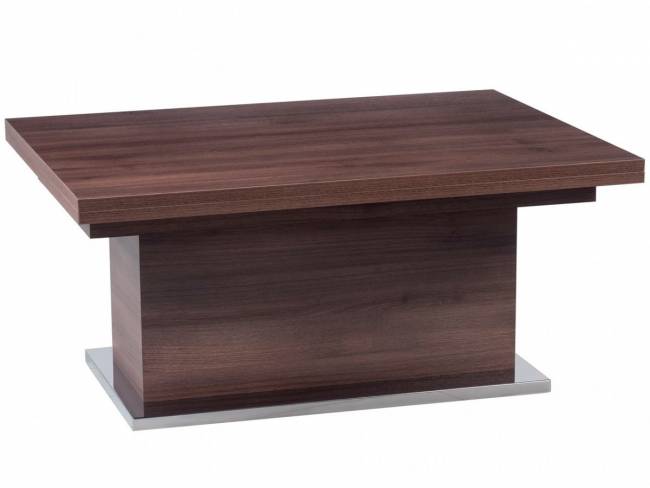 Стол-трансформер Левмар Slide D69/S79 дуб шамони темный / опоры нерж.сталь Стол-трансформер Левмар Slide D69/S79 дуб шамони темный / опоры нерж.сталь