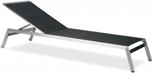 Шезлонг-лежак металлический Zen антрацит 2030х650х290 мм Шезлонг-лежак металлический Zen антрацит 2030х650х290 мм