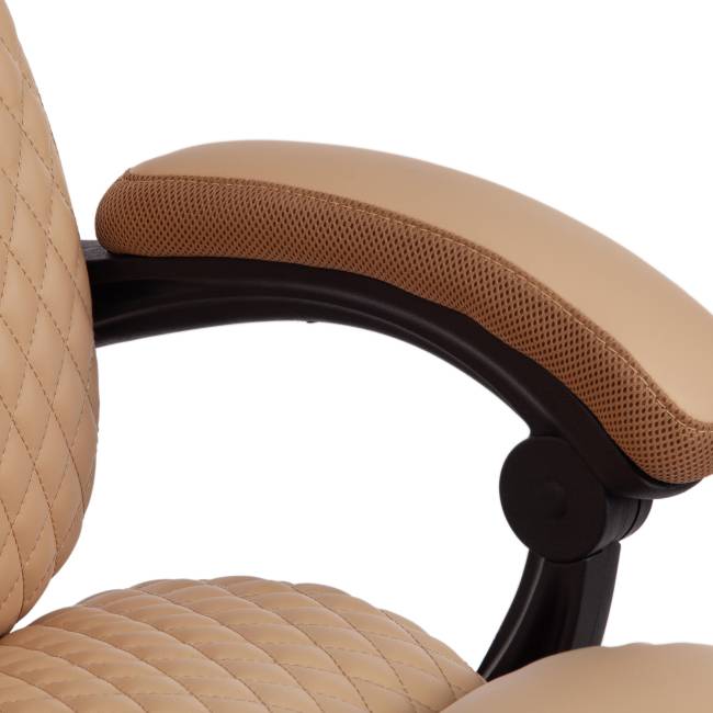 Кресло CHIEF кож/зам/ткань, бежевый/бронза, 36-34/21