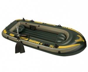Надувная лодка "Seahawk 4" 351х145х48см, алюм.вёсла 137см, насос 68614, до 480кг