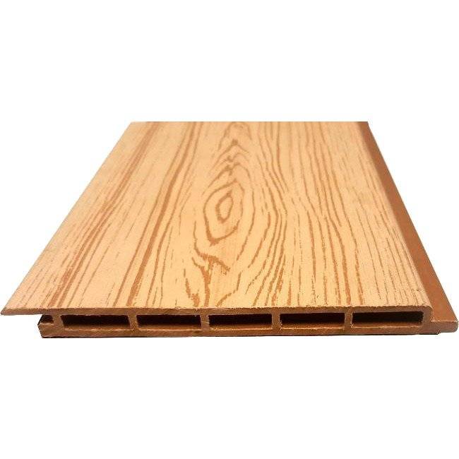 Фасадная панель из ДПК HOLZHOF, 180*14*3000 мм, кофе с молоком Фасадная панель из ДПК HOLZHOF, 180*14*3000 мм, кофе с молоком