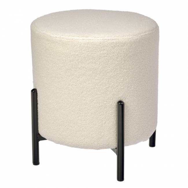 Стул-пуф Otis белый, искусственный мех Стул-пуф Otis белый, искусственный мех
