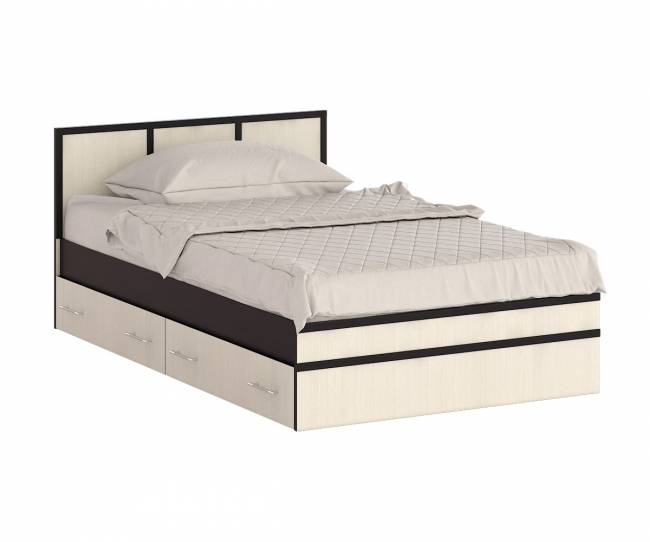 Кровать с ящиками Сакура 1200 цвет венге/дуб лоредо Кровать с ящиками Сакура 1200 цвет венге/дуб лоредо