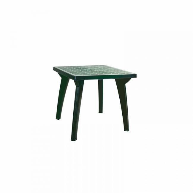 Стол пластиковый Луна квадратный, зелёный