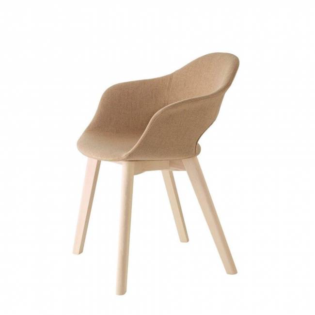 Кресло с обивкой Natural Lady B Pop отбеленный бук, тортора 570х600х820 мм Кресло с обивкой Natural Lady B Pop отбеленный бук, тортора 570х600х820 мм