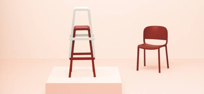 Табурет пластиковый барный Dome светло-зеленый 440х420х760 мм