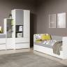 Мебель детская Торонто компоновка № 26 цвет белый шагрень/стальной серый