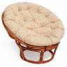 Кресло PAPASAN/ПАПАСАН 23/01 W  /с подушкой/ диаметр подушки 129 см, 115х101х104 см, Cognac (коньяк), ткань Старт Cognac (коньяк)