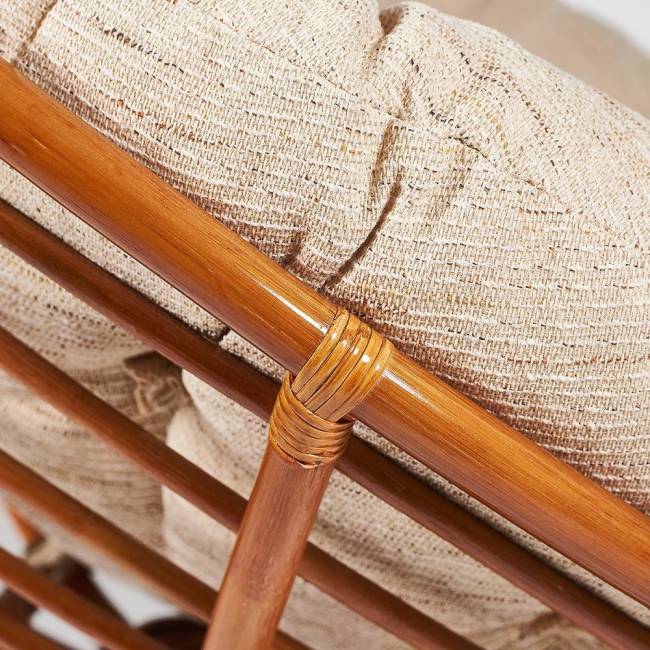 Кресло PAPASAN/ПАПАСАН 23/01 W  /с подушкой/ диаметр подушки 129 см, 115х101х104 см, Cognac (коньяк), ткань Старт Cognac (коньяк)