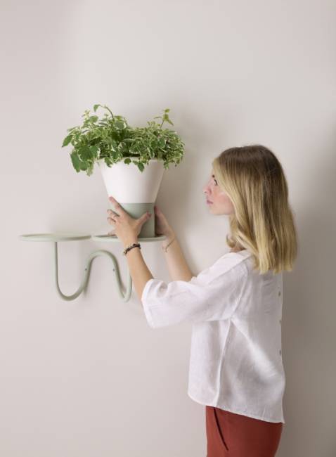 Ваза для цветов Mimosa лен, зеленый шалфей Ø245х250 мм Ваза для цветов Mimosa лен, зеленый шалфей Ø245х250 мм