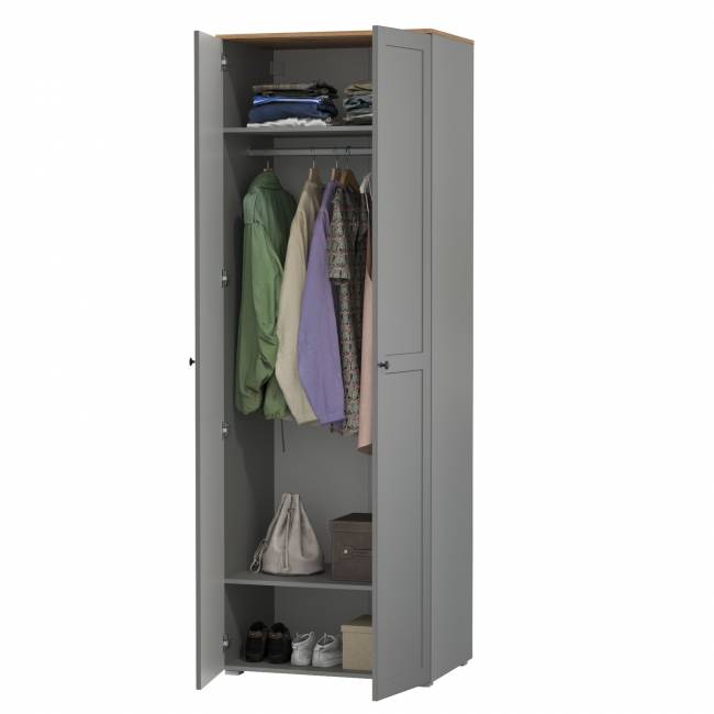 Шкаф Остин 13.224 цвет серый графит/дуб крафт золотой