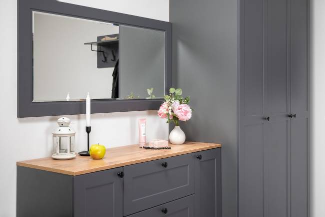 Шкаф Остин 13.224 цвет серый графит/дуб крафт золотой