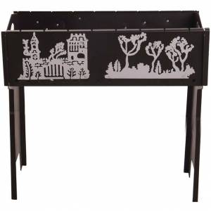 Мангал высокий "Королевские мотивы" (серебро)