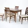 Обеденная группа Верди 120 со стульями Рич/ ромб бежевый, Орех