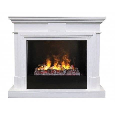 3D-электрокамин Marco 26 WT с очагом 3D Cassette 630 + Black вставка