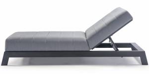 Шезлонг-лежак мягкий Bite антрацит, темно-серый 2030х900х600 мм Шезлонг-лежак мягкий Bite антрацит, темно-серый 2030х900х600 мм
