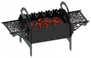 Мангал разборный "Кремлевский", сталь AISI304, 3мм