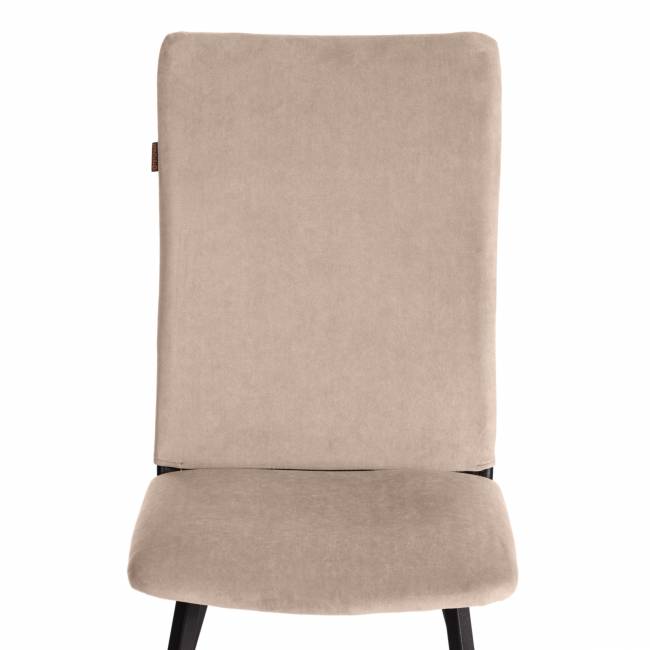 Стул обеденный La Rousse флок , бежевый/черный, 7, 49х50х93 бежевый флок