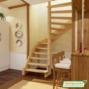 Деревянная лестница ЛС-01м под покраску Деревянная лестница ЛС-01м под покраску