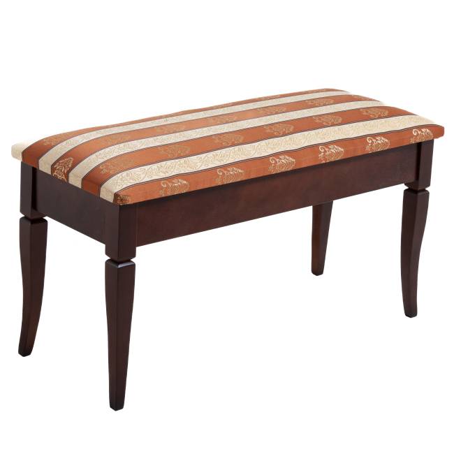 Банкетка Вивальди М с ящиком средне-коричневый, ткань полоса коричн. Банкетка Вивальди М с ящиком средне-коричневый, ткань полоса коричн.