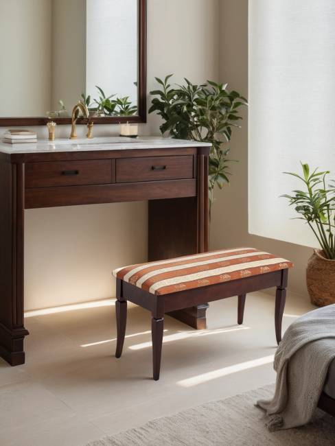 Банкетка Вивальди М с ящиком средне-коричневый, ткань полоса коричн. Банкетка Вивальди М с ящиком средне-коричневый, ткань полоса коричн.