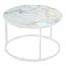 Набор кофейных столиков Tango бежевый мрамор с белыми ножками, 2шт RF 0352 Набор кофейных столиков Tango бежевый мрамор с белыми ножками, 2шт RF 0352