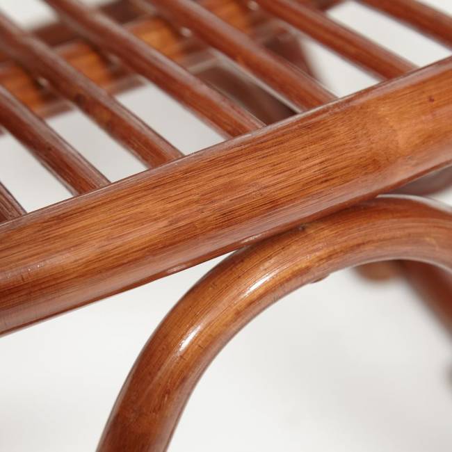 Кресло-качалка VIENNA (разборная) / без подушки / ротанг top quality, 58x133x102 см, Pecan (орех) орех ротанг top quality