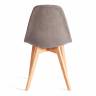 Стул CINDY SOFT (mod. C1021F1-1) фактурный велюр/дерево бук, 55 х 48 х 83 см, Серый LY1701-26 / натуральный (Комплект из 4 шт.) серый фактурный велюр/дерево бук