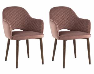Стул Венера диамант велюр пыльно-розовый 2 шт