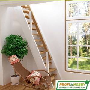 Деревянная лестница К-007м/28 под покраску Деревянная лестница К-007м/28 под покраску