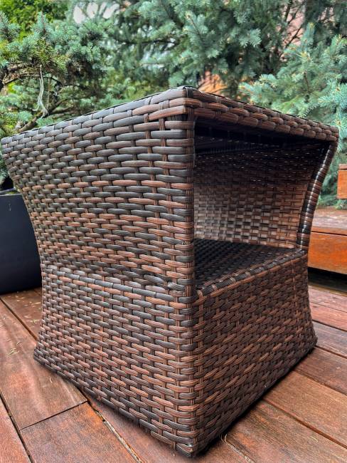 Столик из искусственного ротанга Бордо, коричневый