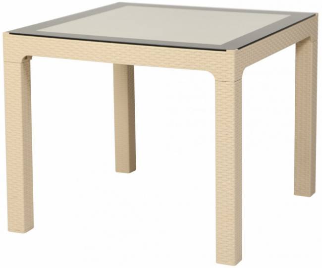 Стол пластиковый Arizona кремовый 900х900х760 мм Стол пластиковый Arizona кремовый 900х900х760 мм