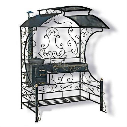 Кованый мангальный комплекс с печью "Уют"