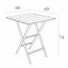 Стол пластиковый складной Helen Folding Table 60 опаловый зеленый 600х600х740 мм