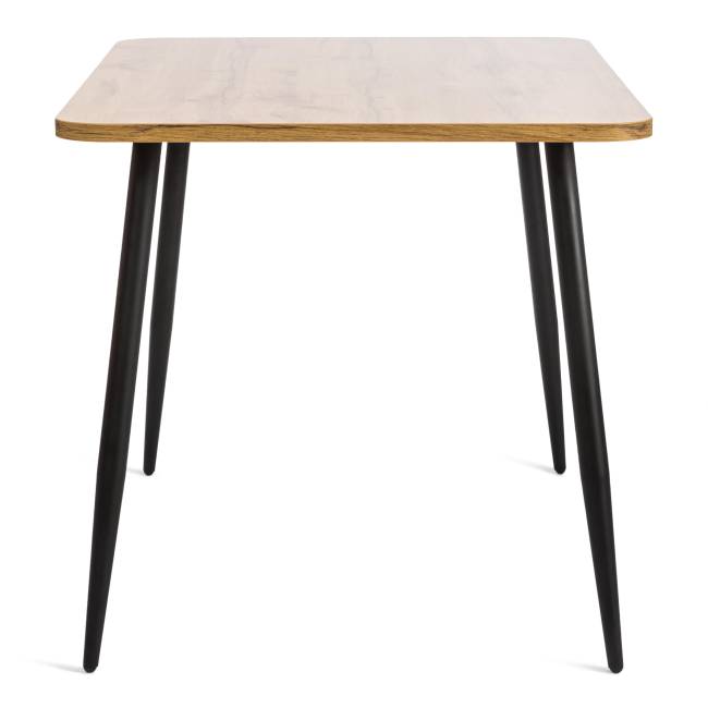 Стол PLUTO ЛДСП/металл, 120x80x77 см, Дуб вотан/Черный Дуб вотан/Черный ЛДСП/металл