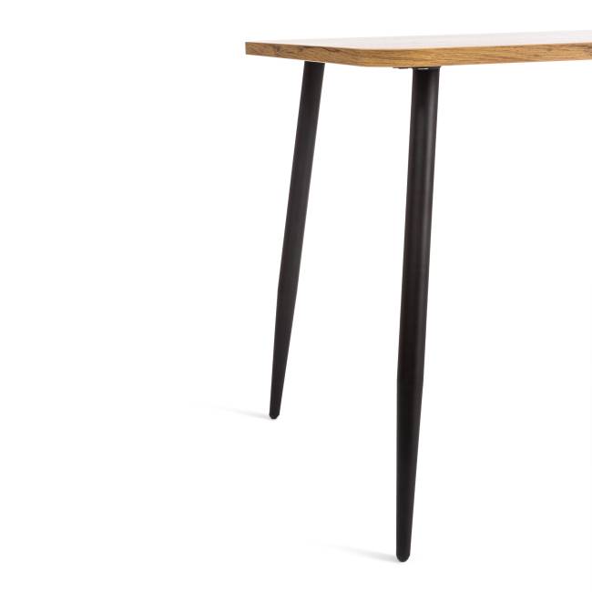 Стол PLUTO ЛДСП/металл, 120x80x77 см, Дуб вотан/Черный Дуб вотан/Черный ЛДСП/металл