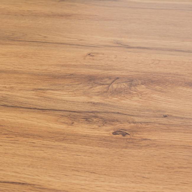 Стол PLUTO ЛДСП/металл, 120x80x77 см, Дуб вотан/Черный Дуб вотан/Черный ЛДСП/металл