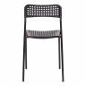 Стул ADDE (mod. C-049) металл/пластик, 39 х 49 х 78 см, Black (черный) (Комплект из 8 шт.) черный металл/пластик