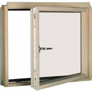 Мансардное окно FAKRO BDR P2 Lux (правое+откидное), однокамерный триплекс, дерево 94х137